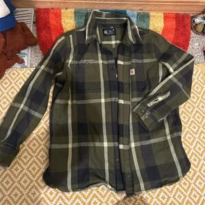 Green carhartt flannel super